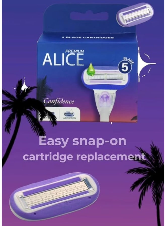 أليس بريميوم شفرة حلاقة 5 شفرات كونفيدنس AS-25P - Image 4